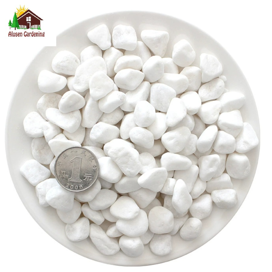 Wholesale Natural White Marble Pebbles Stone Gravel Rocks Garden Paving Material
