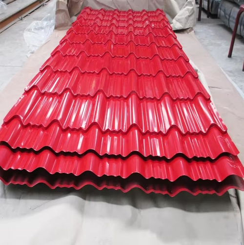 Color Coated Corrugated Galvanized Steel Sheets Red/Blue/Green Metal Roof Corrugated Board for Wall Panels and Roofing