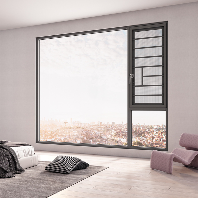 Commercial Metal Window and Aluminum-Clad-Windows Application with PVC Window China and Wooden Window Casement Window