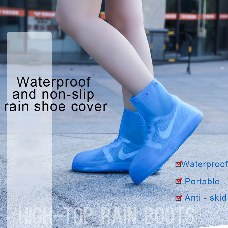 Portable Reusable Thicker Non-Slip Booties Scootor Riding Cycling Rainy Day Protection Anti-Skid Motorcycle Rain Shoe Covers