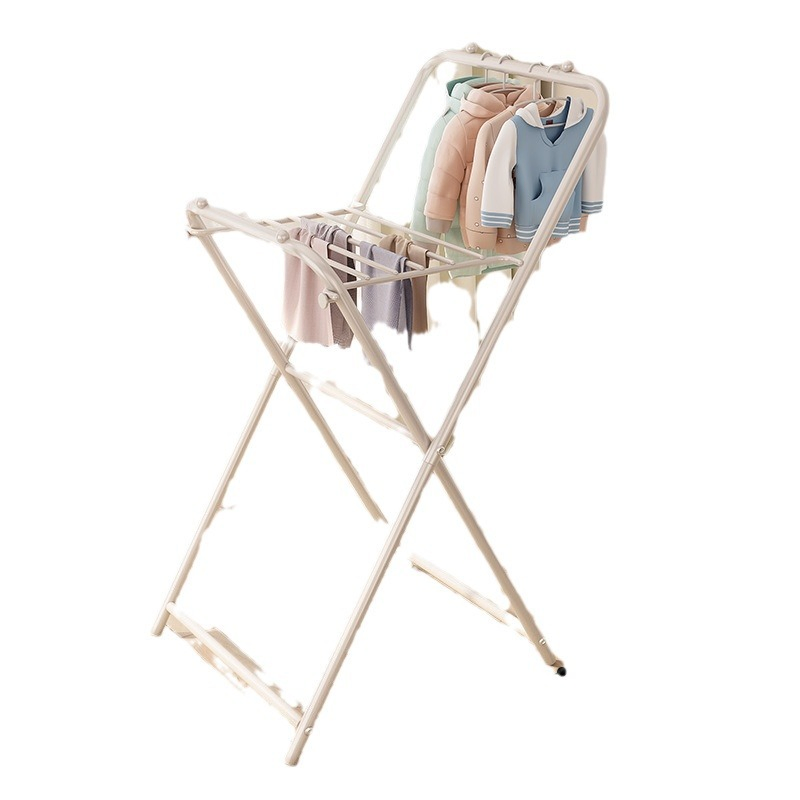 Heavy Duty Adjustable Clothes Drying Rack, Fold-Able Floor Standing Laundry Airer for Indoor Outdoor Use