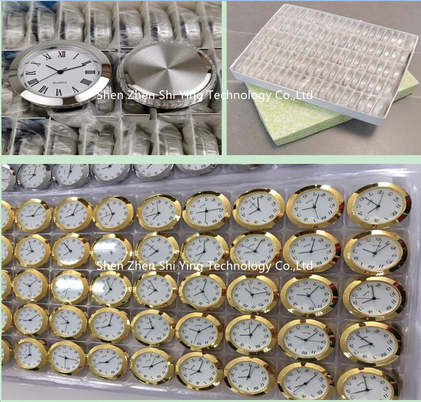 Silver Metal Mini Clock Insert Small Desk Timer Clock Gift