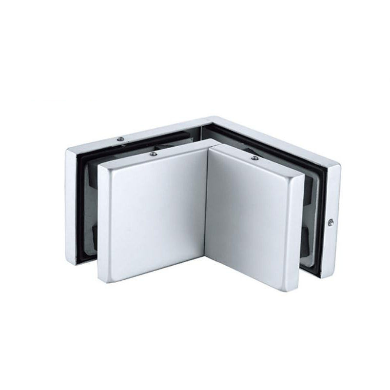 Heavy Duty Stainless Steel Frameless Door Square Sidelite 90 Degree Short Glass Patch Fitting