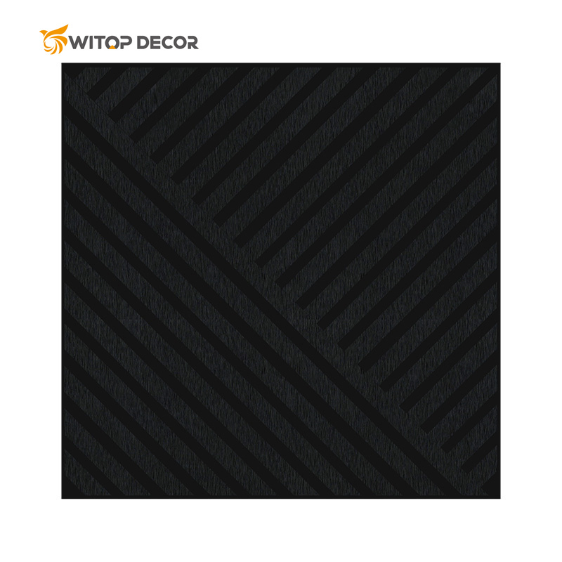 Sound Insulation Indoor Witop Decor Slatted Wood Veneer Akupanel Sound-Absorbing Panels