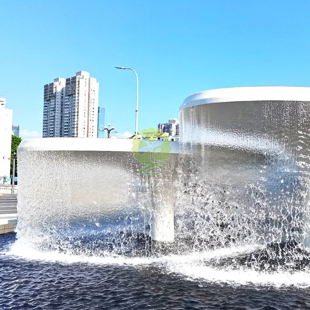 Customized Fiberglass Outdoor Courtyard Waterscape Waterfall Landscape Decoration Flowing Water Fountain