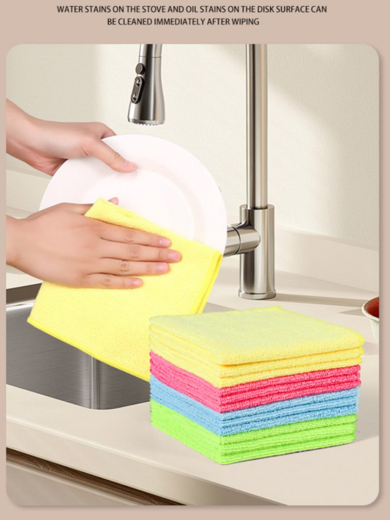 Microfiber Multi-Purpose Cleaning Towel for Glass & Household Use