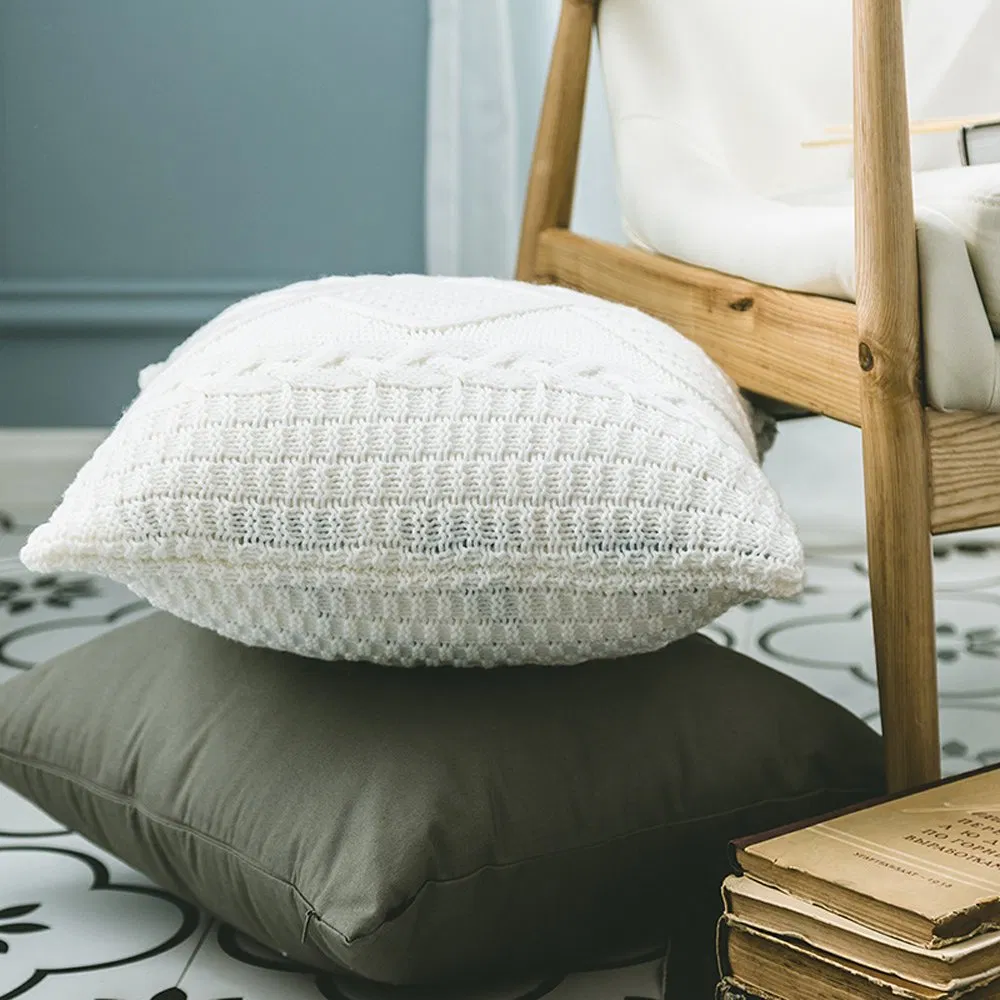 Nordic High Quality Tia Lingge Knitted Home Soft Knitted Pillow