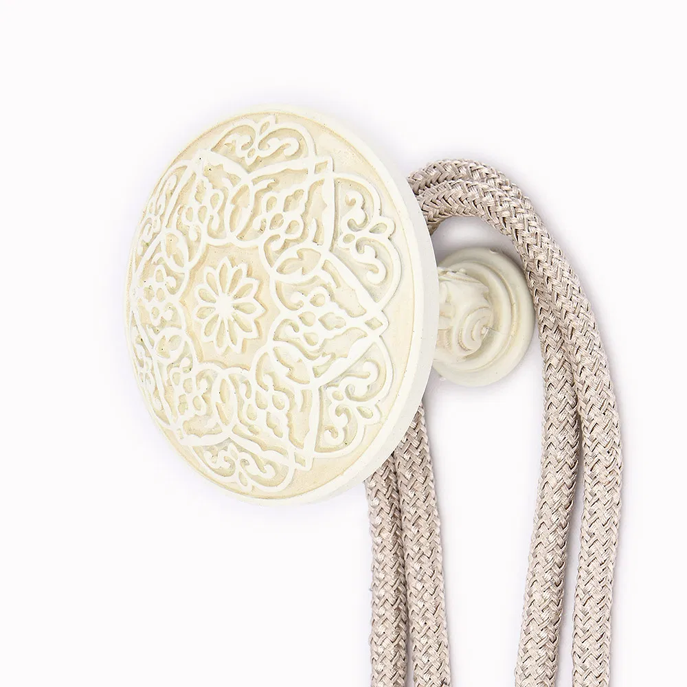 One Pair European Style Antique Resin Curtain Tie Back Holder Wall Mounted