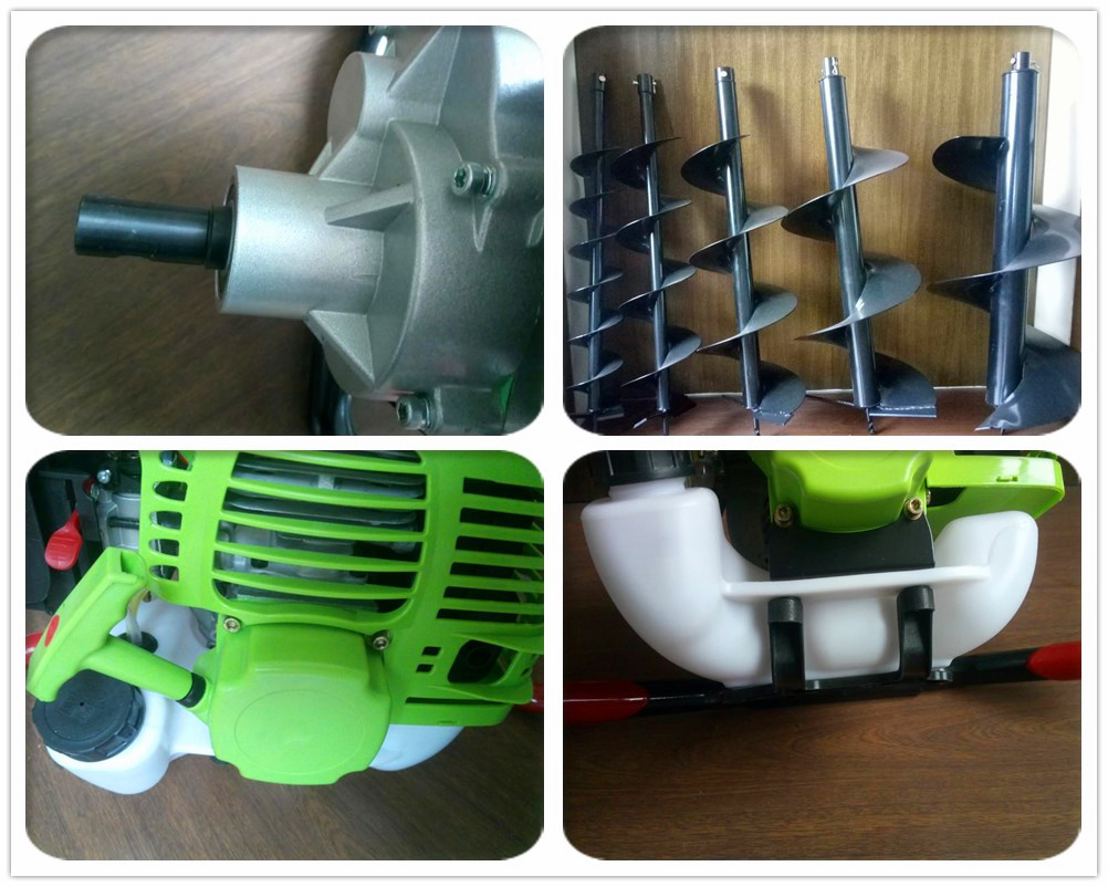 49cc Gasoline Earth Auger Used for Planting Fruit Tree, Making a Big Hole with 30 Cm Drill Bits