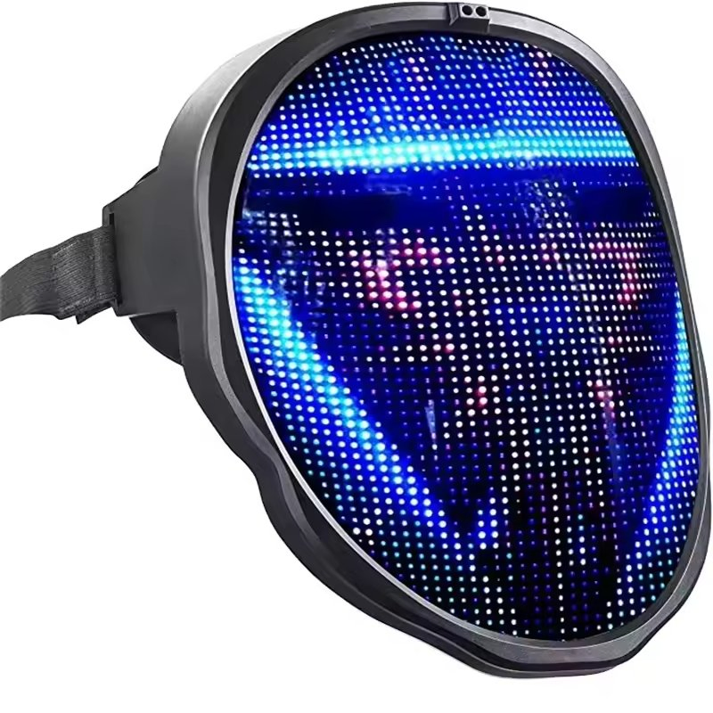 Wholesale LED Light Billboard Colorful Light up Christmas Glowing Mask