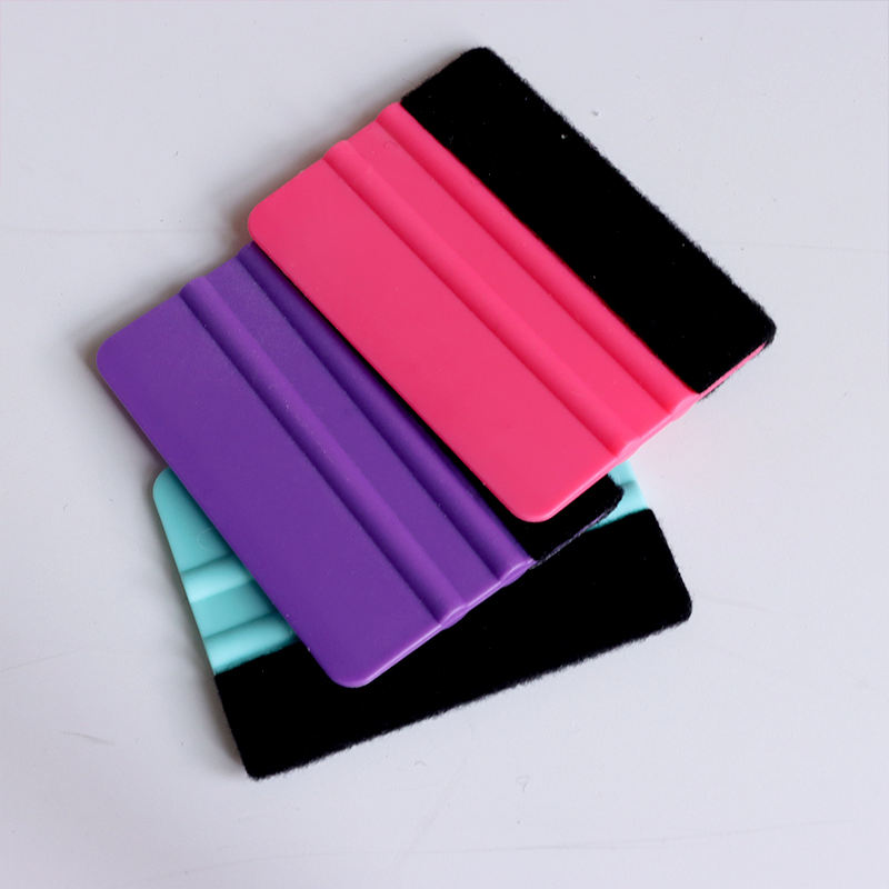 Felt - Edged Plastic Car Squeegee - Custom Squeegee Scraper for Smooth Viny