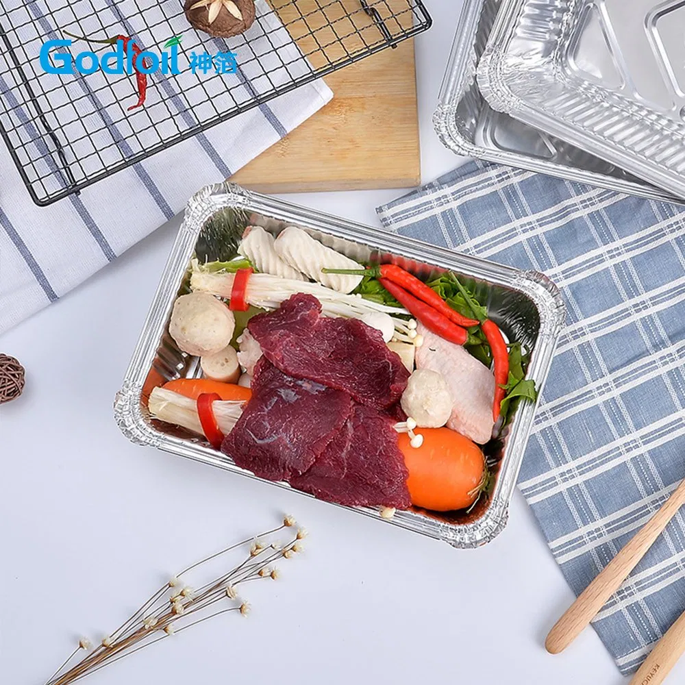 Take Away Food Container Disposable Aluminum Foil Grilling Baking Food Container