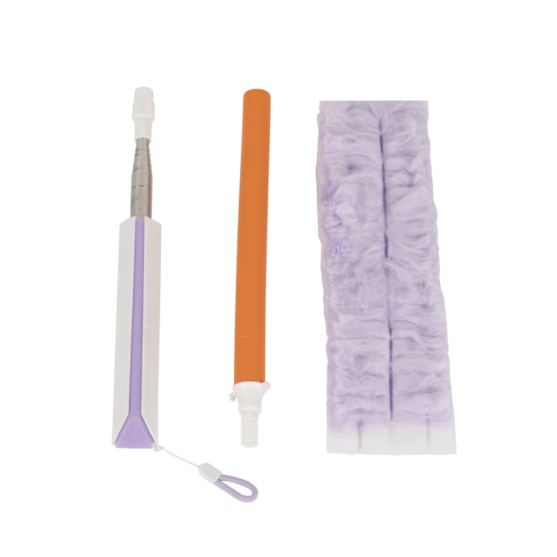 Scalable Double-Sided Dust Duster with Stainless Steel Rod 1.5m