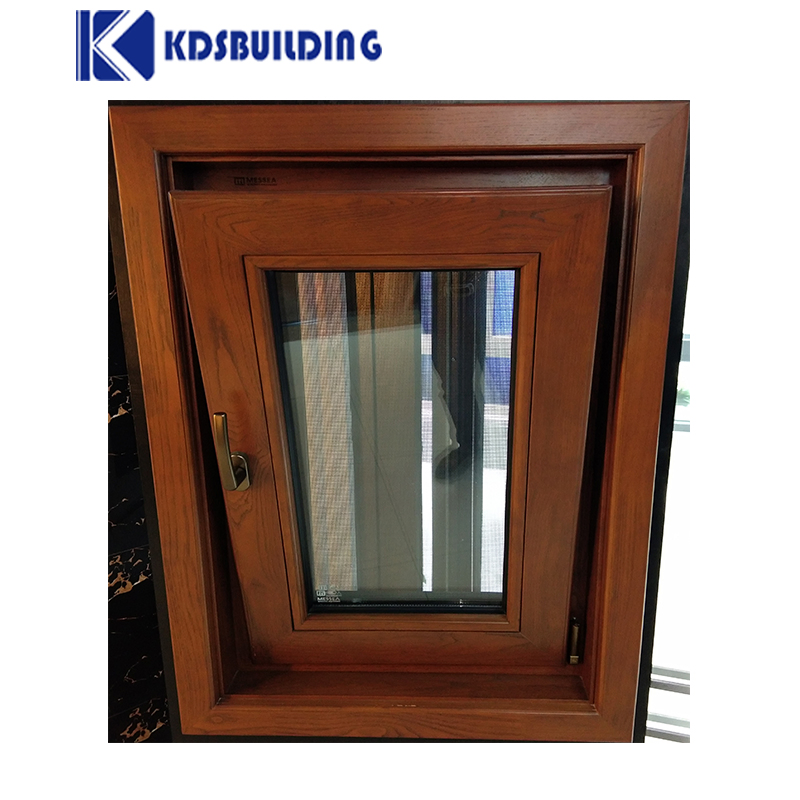 Tilt and Turn Solid Wood Windows Fancy Wooden Double Glass Window with Nfrc Modern Wooden Window Designs