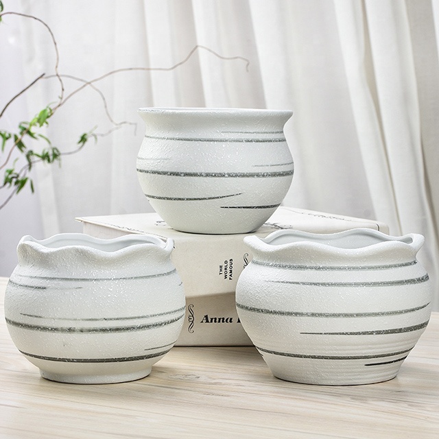 Горшок керамический нордический для цветов суккулентов