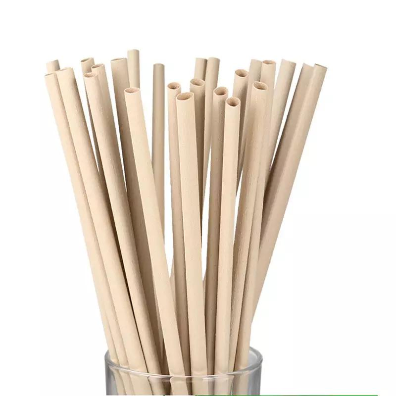 Eco-Friendly Carbonization Disposable Bamboo Straw 9.0*200mm