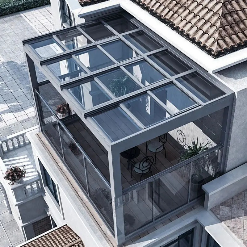Put on Existing Wall Glass or Polycarbonate Roof Stainless Steel or Aluminum Frame Lean to Greenhouse/Sunroom