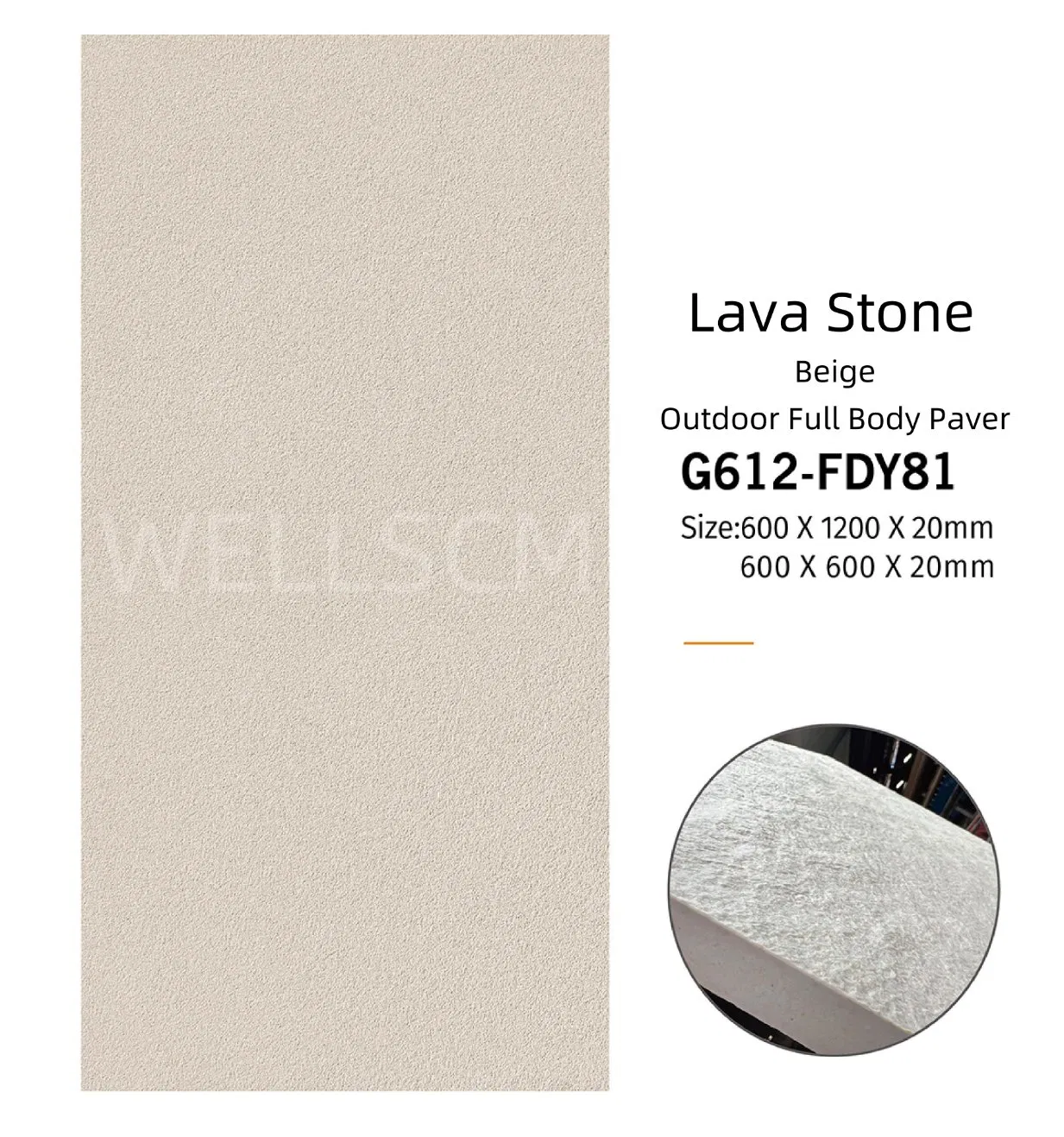 Modern Garden Square 600X600mm Outdoor Paving Stone 20mm Thick Full Body Ecological with Accent & Border Tiles