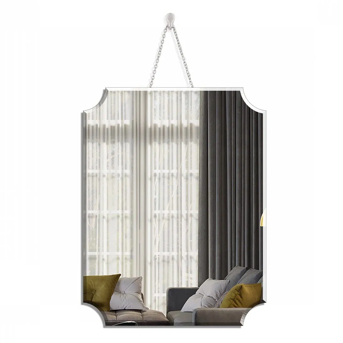 Wholesale Factory Makeup Bathroom Dressing Beveled Wall Mirrors for Home Hotel Living Room Bedroom