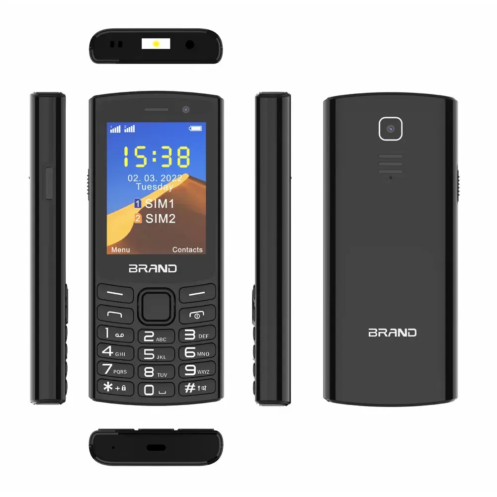 Компактный кнопочный телефон 3G/4G, 2 SIM