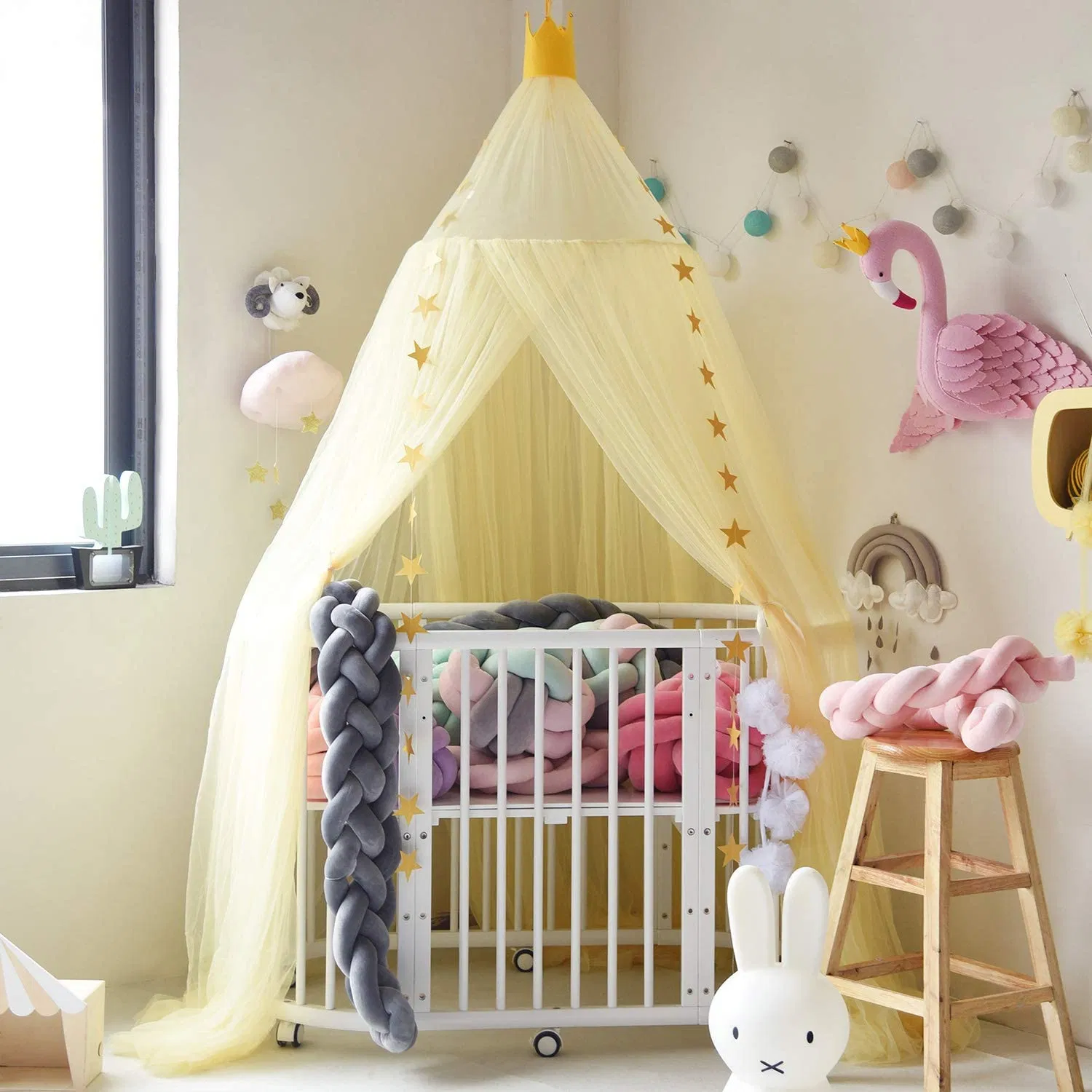 Round Children Room Decor Kids Hammock Bed Hanging Dome Dream Curtain Tent