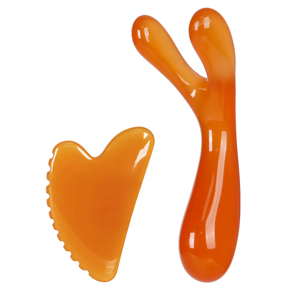 Nose Massager Resin Acupuncture Point Meridian Y-Shaped Scraper Massage Tool