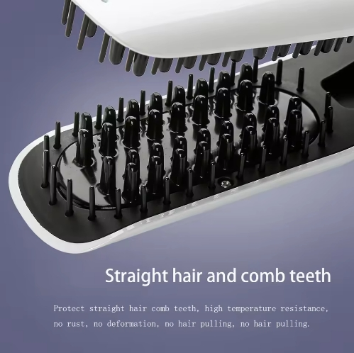 Hot 4 In1 Steam Hair Straightener Ceramic Flat Iron LCD Display Anti-Scald 450f Steam Pod Teeth Steam Hair Straightener