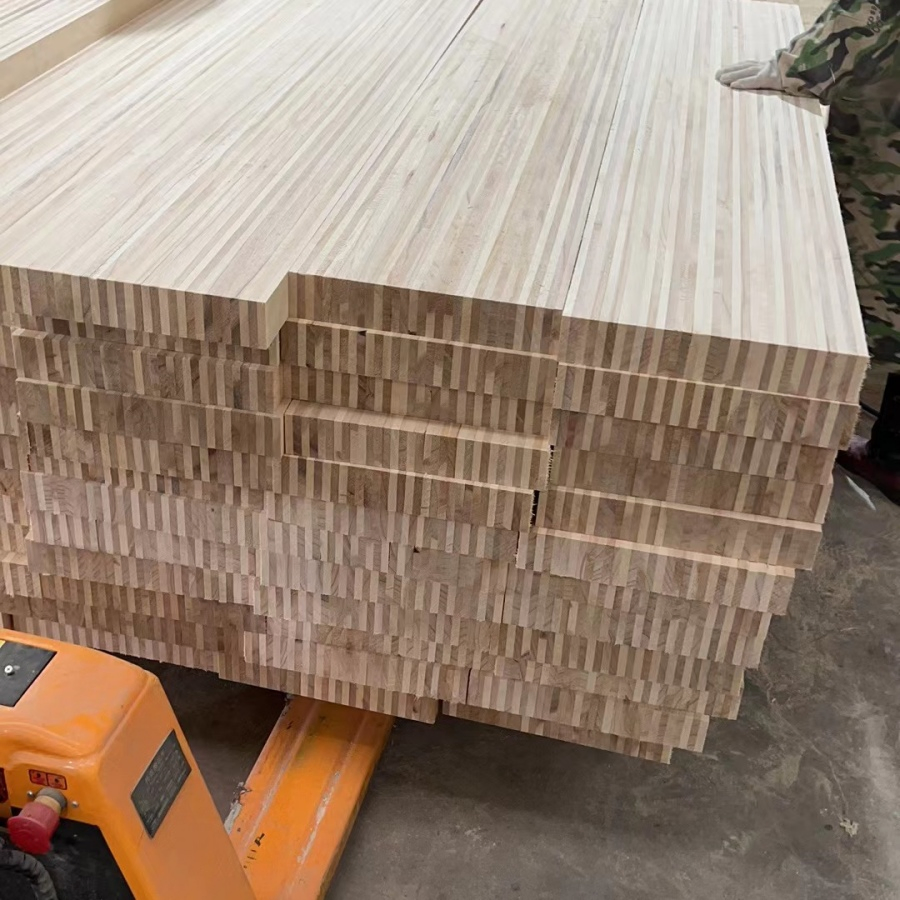 Snowboard Wood Core Blocks Made From Paulownia and Poplar Solid Strips with 83mm Thickness Solid Panels