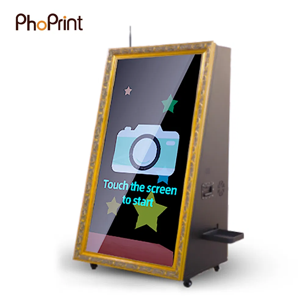 Wholesale 55 Inch LCD Touch Screen Wedding Mirror Photo Booth Machine Selfie Camera with Glass for Photobooths