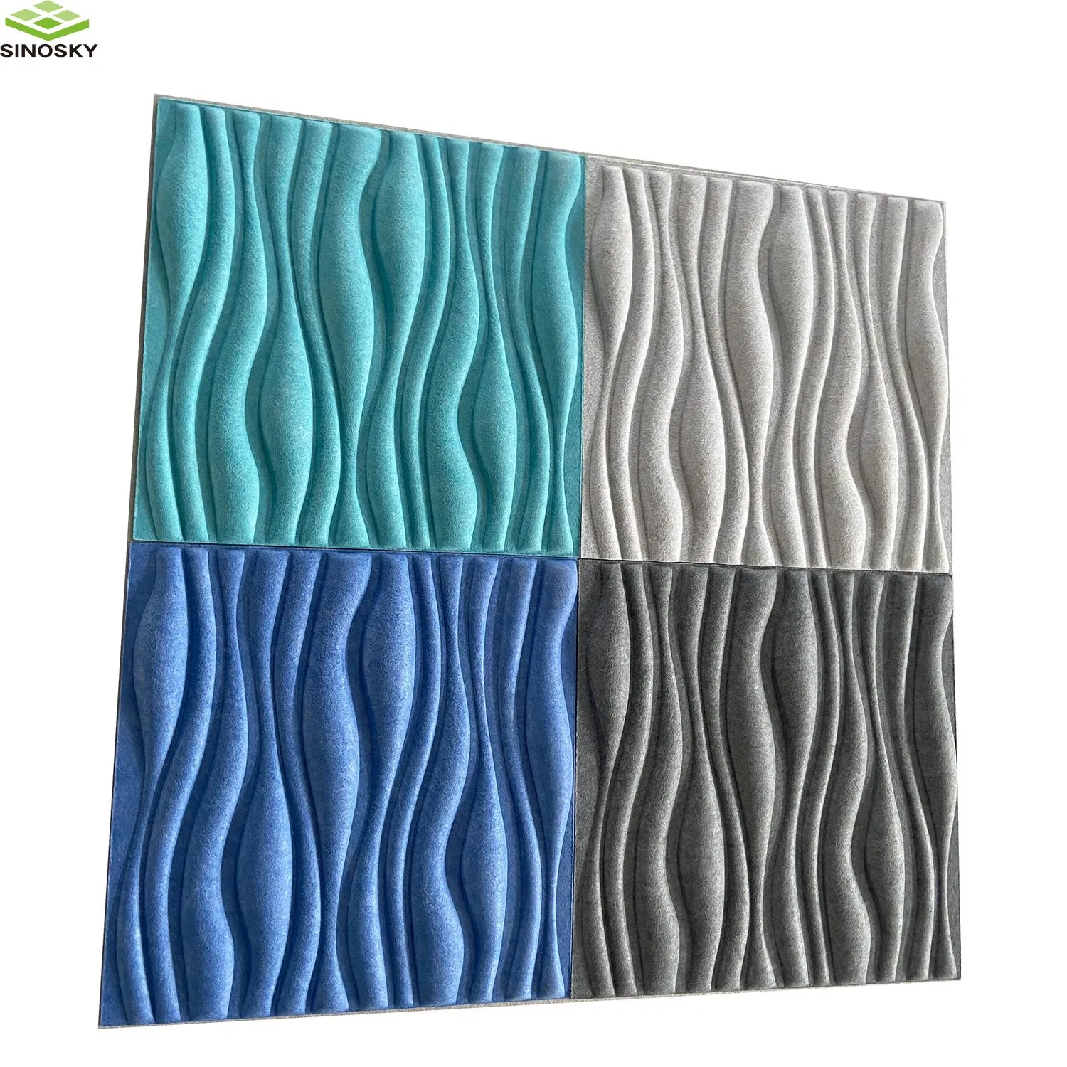 Wave-Shaped Corrugated 3D Pet Acoustic Panel