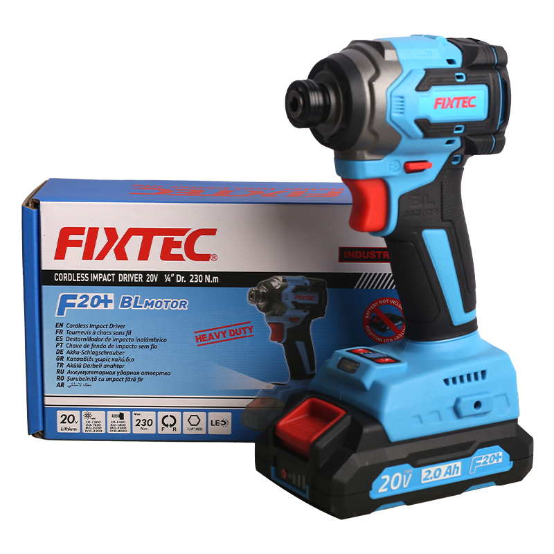 Fixtec Professional 20V Cordless Brushless Impact Driver Electric Impact Wrench for Popular Sale
