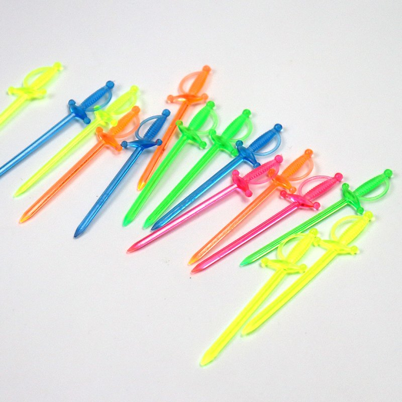 Disposable Plastic Tableware 83mm Length PS Plastic Fruit Fork Colorful Custom for Fruit