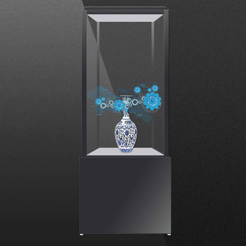 High Clarity 4 Sides 55 Inch OLED Screen Kiosk Type LG LCD Transparent Splicing Screen Query Interactive Kiosk for Advertising