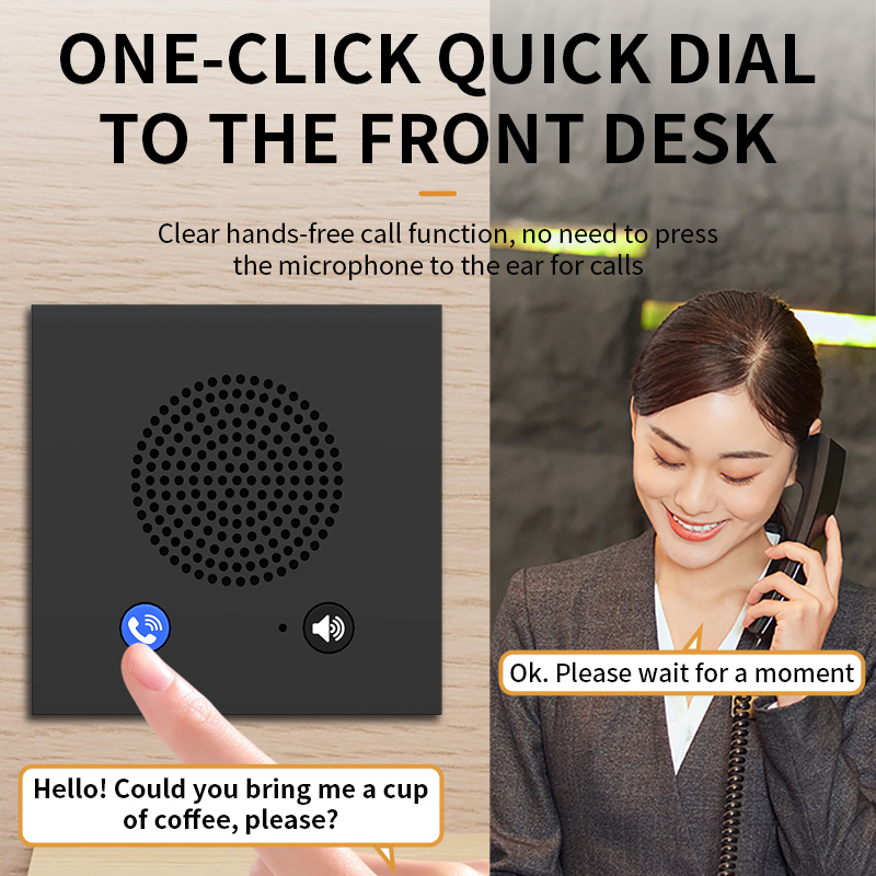 Small Switch Size Emergency One Touch Service Smart Telephone for Hotel Room