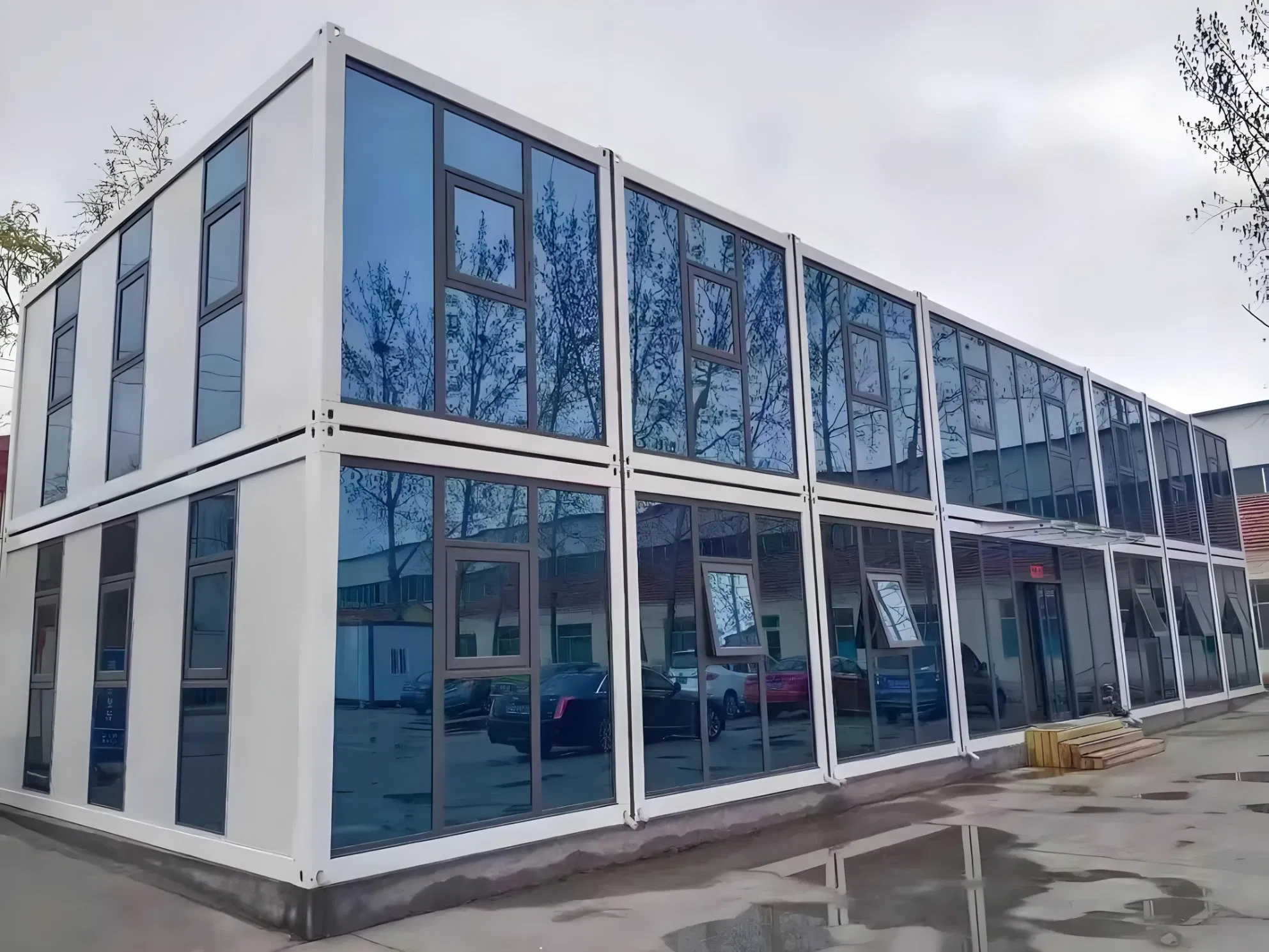 Prefab Modular Portable Site Office Accommodation Camp Shipping Flat Pack Container