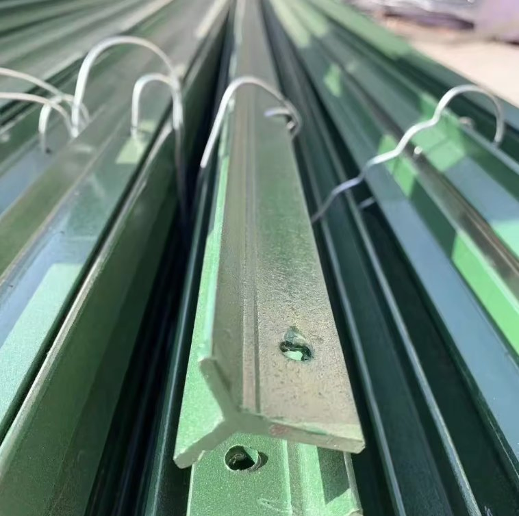 9FT Galvanized Steel U Fence Post with Pre-Punched Holes Easy Installation