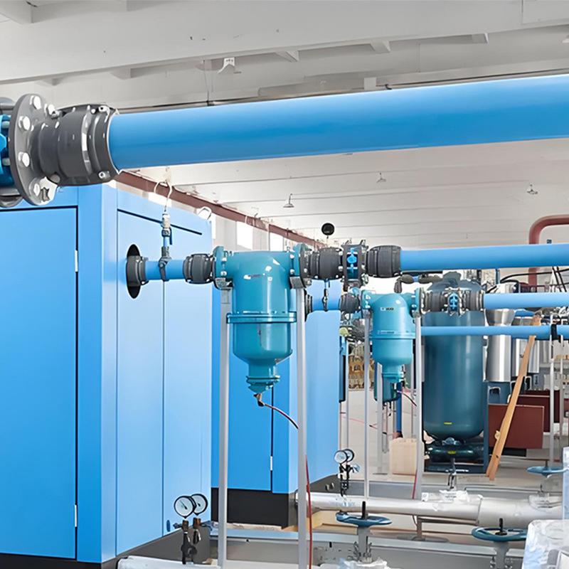Custom Aluminum Pipe Tube for Compressed Air Blue Coating