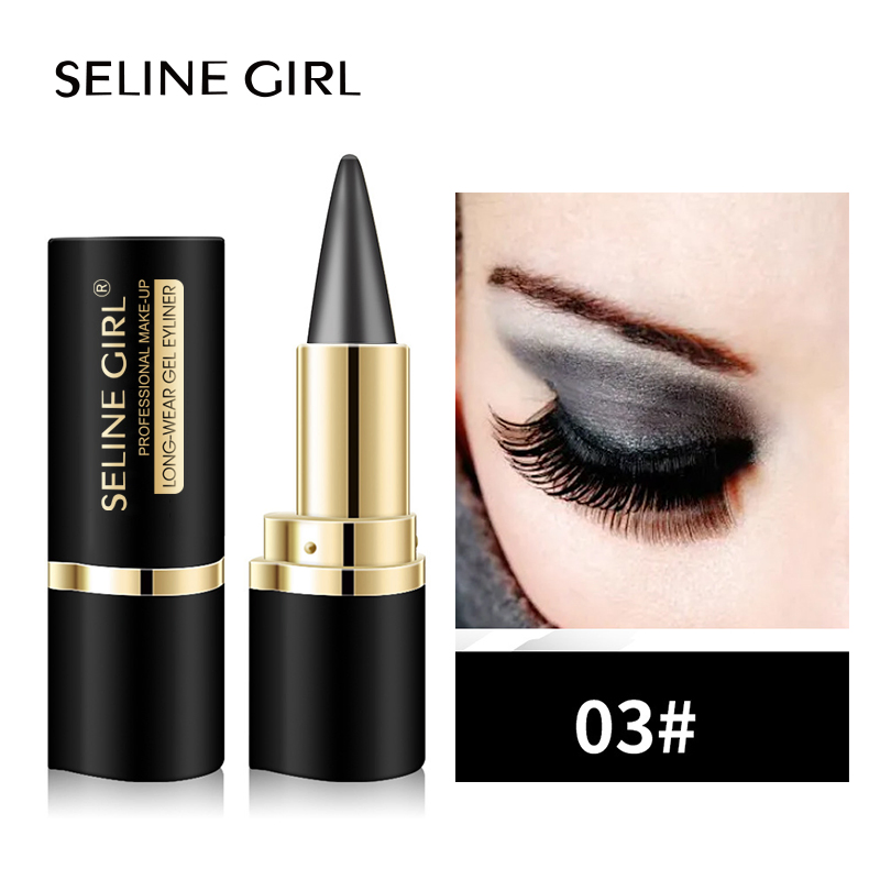 Seline Girl 2.2g Easy Color Fast Dry Long-Lasting Moisturizing Eyeliner Cream