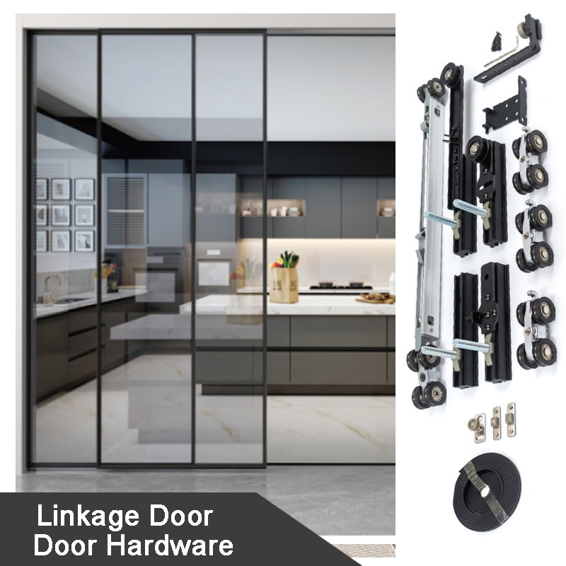 Linkage Door Open in Different Way with Fixed Sliding Door Roller Premium Sliding Door System Accessories for Seamless Operation