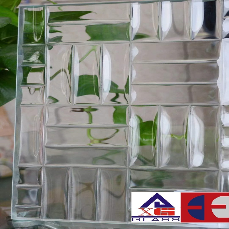 Hot-Melt Figured/Fused/Decorative/Art/Cast Glass for Wall Partitions/ Doors/Shower Case /Windows