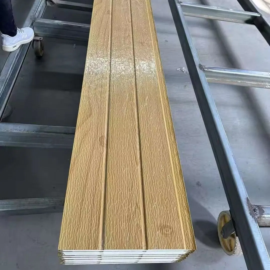 Insulated Exterior Siding Decorative Exterior Metal Fireproof PU Sandwich Foam Board Polyurethane Wall Panel