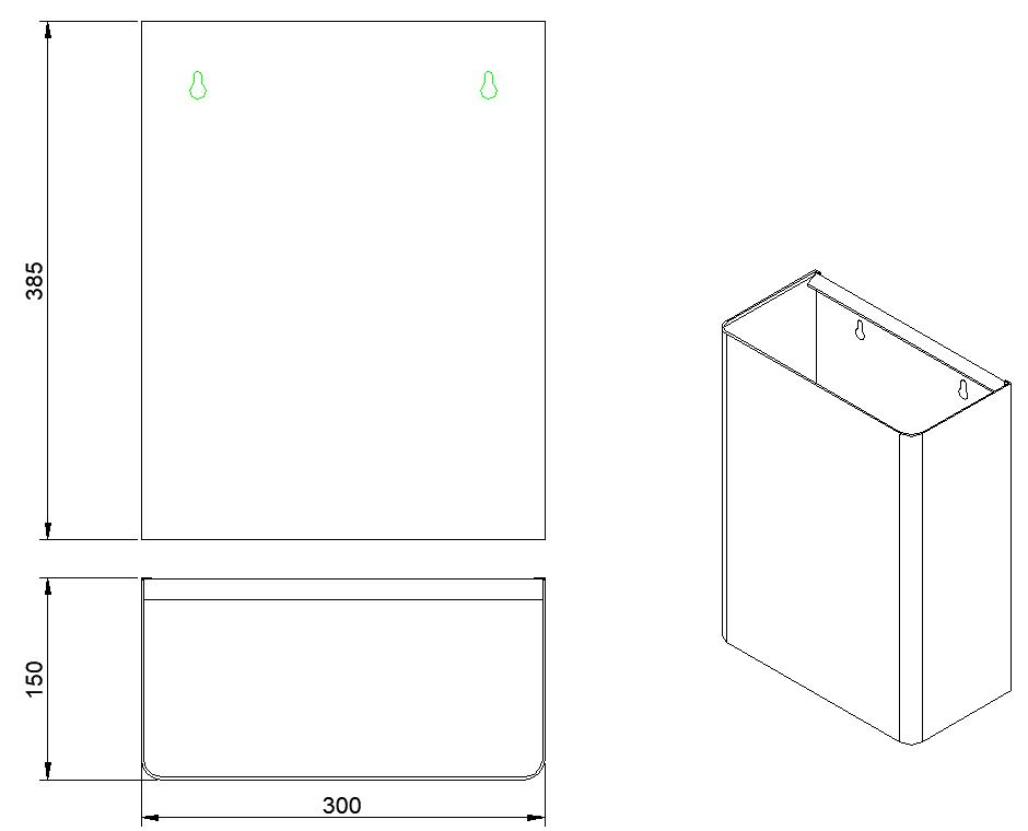 Mounted Recycle Trash Can Waste Container Ash-Bin