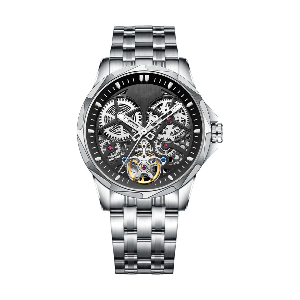 Precision Stainless Steel Skeleton Automatic Watch