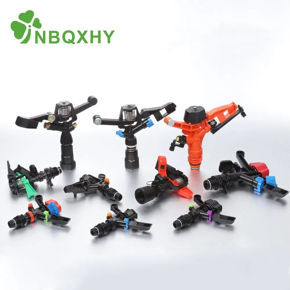 Agriculture Garden Drip Irrigation System Equipment Long Distance 360 Degree Plastic POM PC PVC ABS Micro Kit Fitting Valve Impact Water Sprinkler