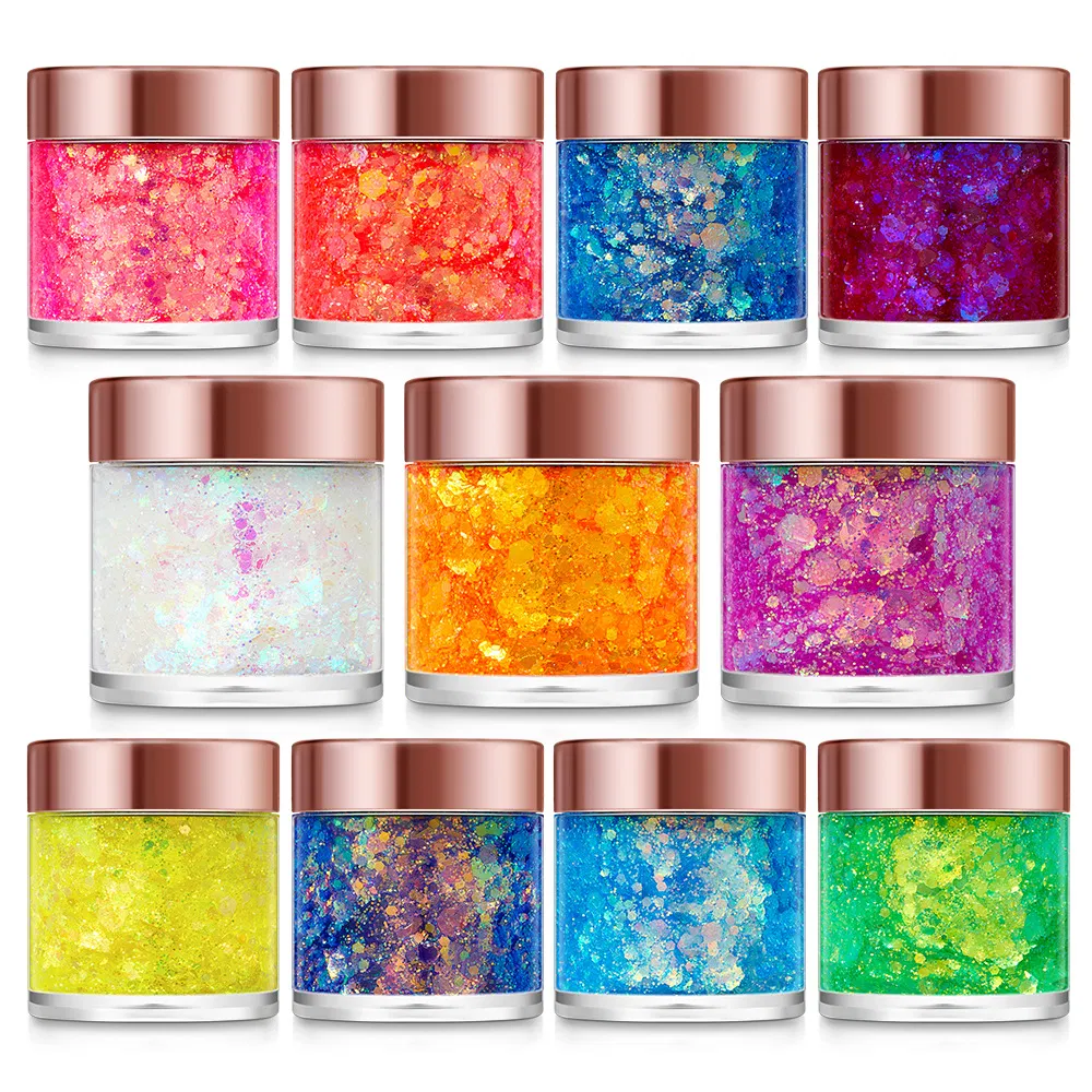 Halloween Party Neon Makeup Face Body Glitter Gel Duochrome Gel Glitter