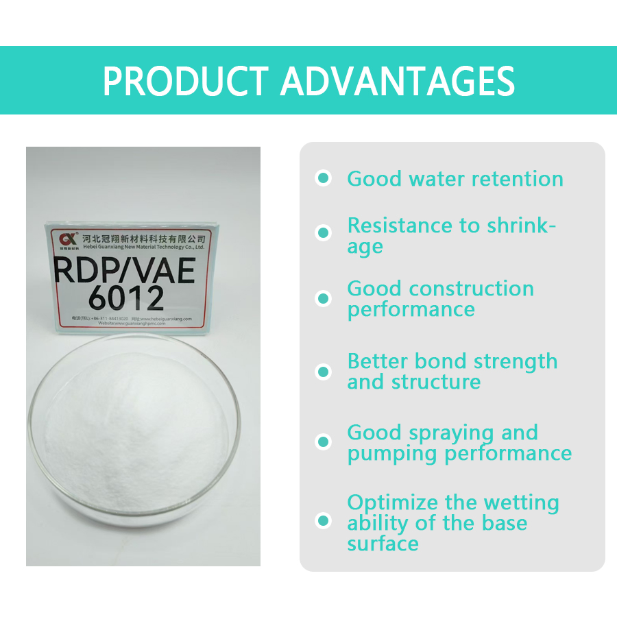 Gx-612 Brand Construction Additive Vae/Rdp Powder for Flexible Waterproof Plaster