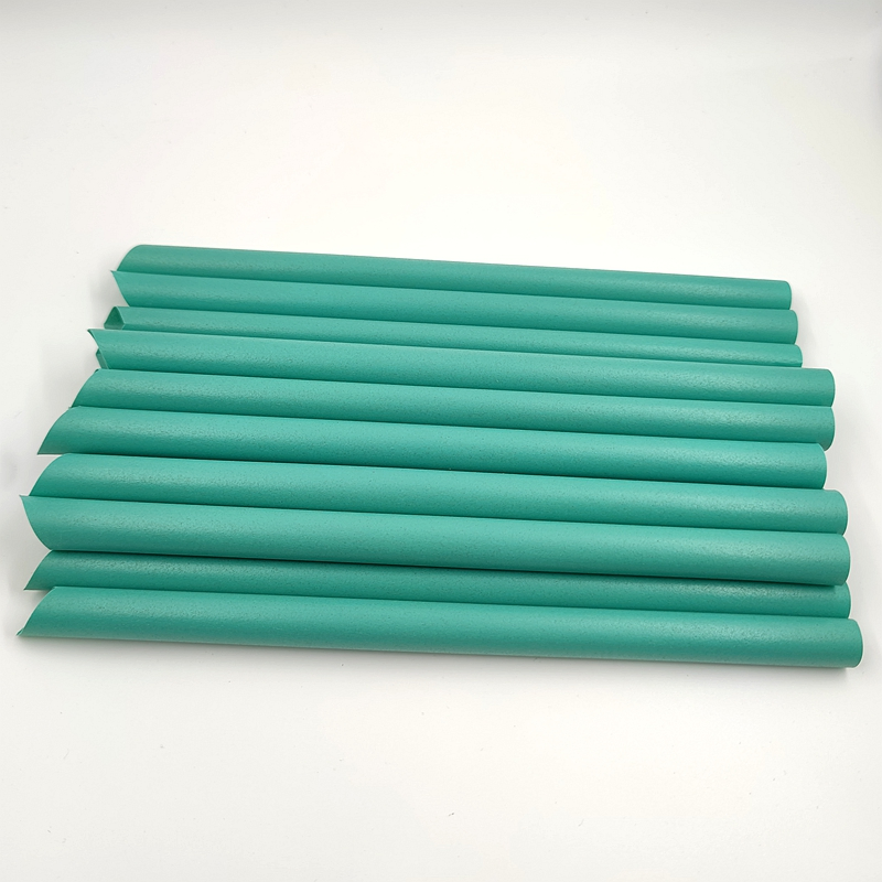 Composable Custom Plastic Coffee Grounds Green Straws with Logo