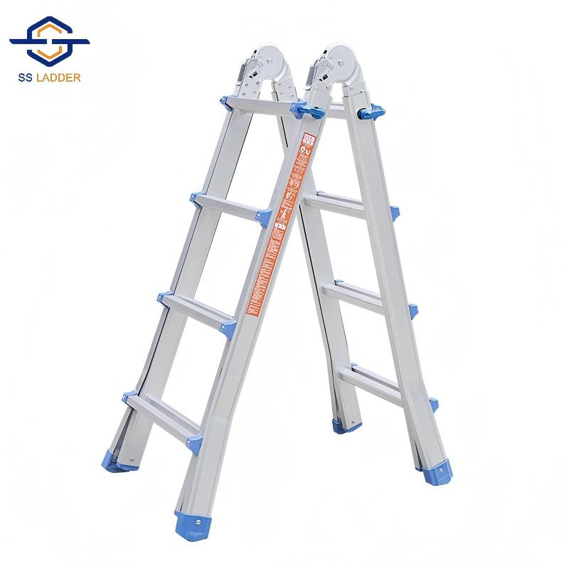 Wholesale Modern Design Multi-Purpose Articulated Ladder Double Sided Telescopic Ladder Aluminum Small Giant Ladder with Wheels for Household