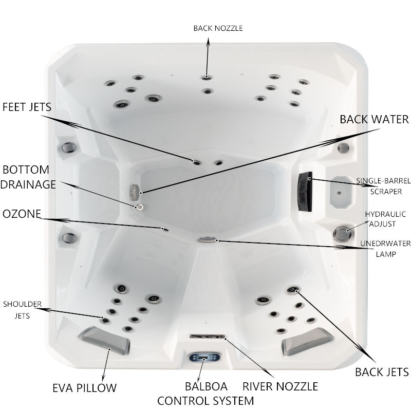 SPA-бассейн для улицы LotushSPA, 4+ персоны