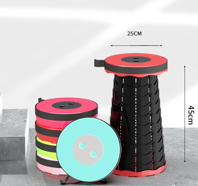 Collapsible Stool Retractable Stool Folding Stool Plastic Camping Stool